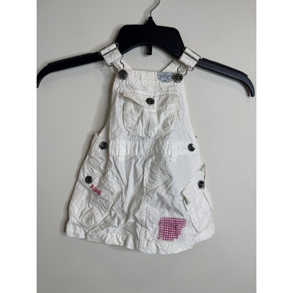 Ralph Lauren‎ Baby Girls 12M Overalls Dress Patchwork Pinafore Jumper Toddler